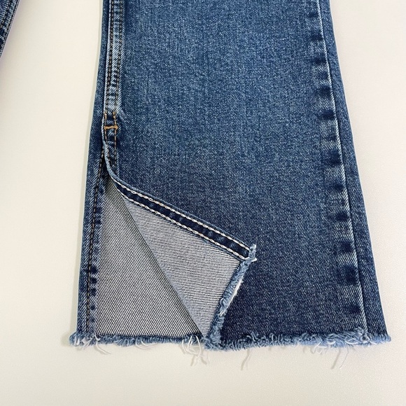 Free People We The Free Emmy Split Hem High Waist Boot Cut Jeans Medium Blue 27 - Picture 8 of 11